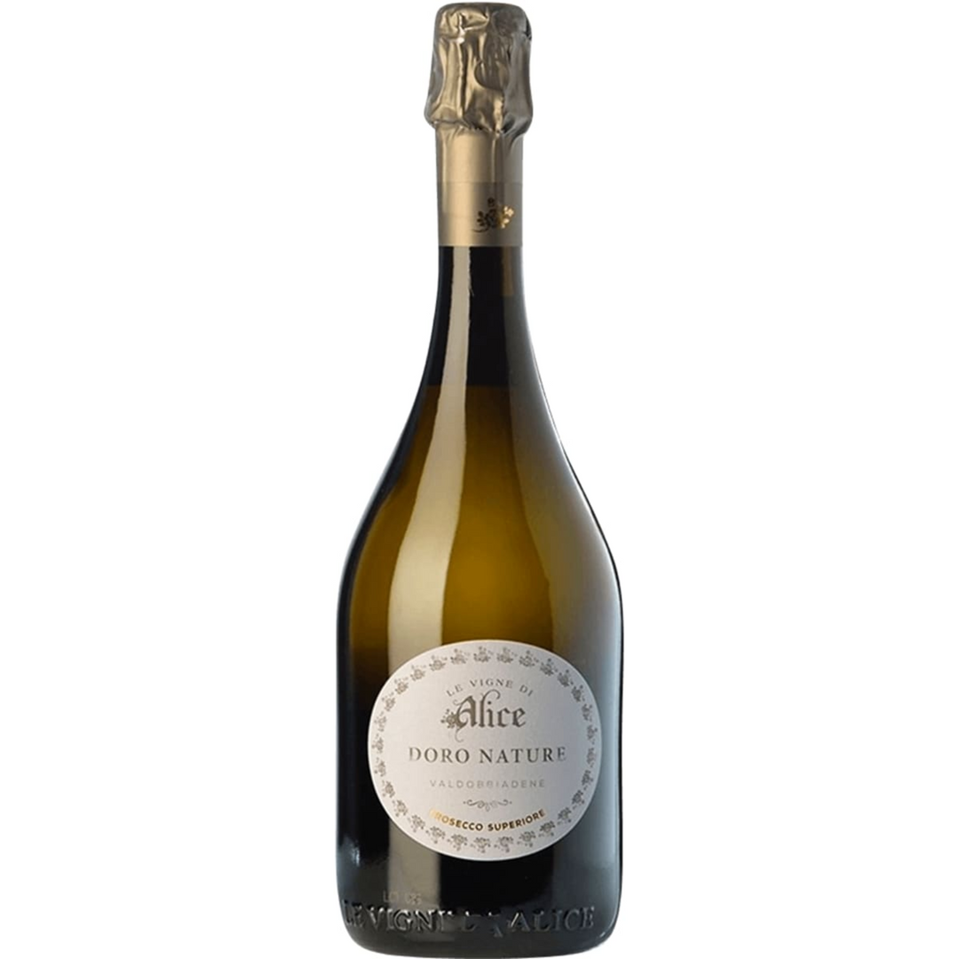 Le Vigne di Alice 'Doro Nature' Brut, Valdobbiadene Prosecco Superiore DOCG, Italy 2022 Case (6x750ml)