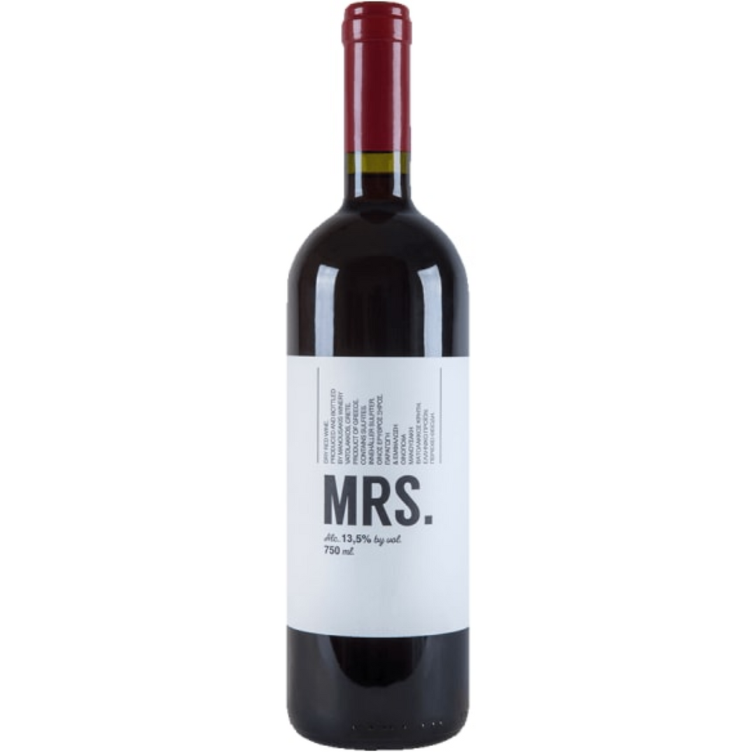 Manousakis Winery 'Mrs.' Dry Red, Crete, Greece 2021 Case (6x750ml)